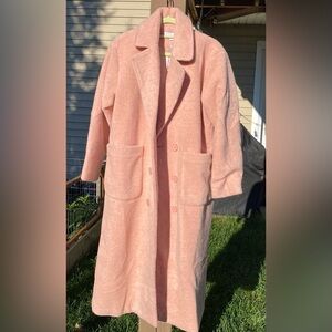 NWT Ivy City Co Pink Polly Faux Wool Dress Coat